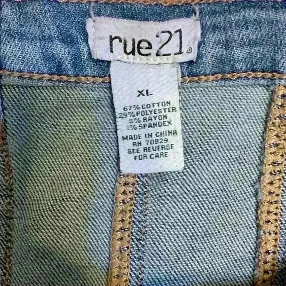 Denim TubeTop sz XL fall winter western cowgirlcore cowgirl 90s y2k button up - Picture 5 of 5